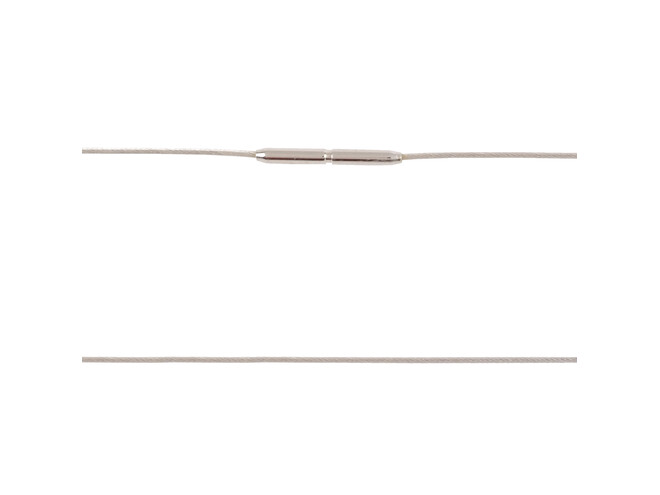 Collier cable argent 0.6 mm longueur 45 cm
