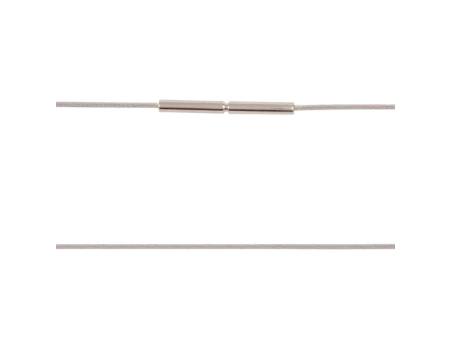 Collier cable argent 0.8 mm longueur 42 cm