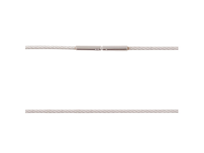 Collier cable argent 1.2 mm longueur 42 cm