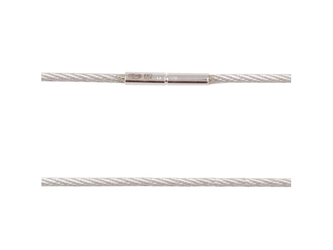 Collier cable argent 1.8 mm longueur 45 cm