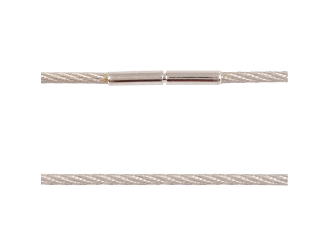 Collier cable argent 2.3 mm longueur 42 cm