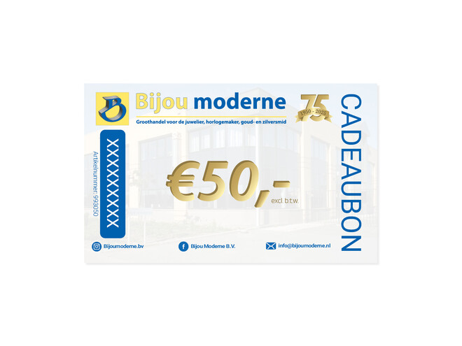 CADEAUBON 50.- EXCLUSIEF BTW