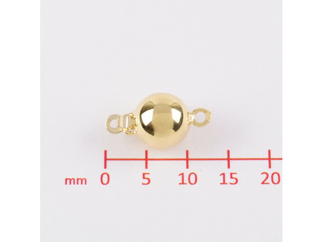 Fermoir boule or jaune 14 carats 7.0 mm
