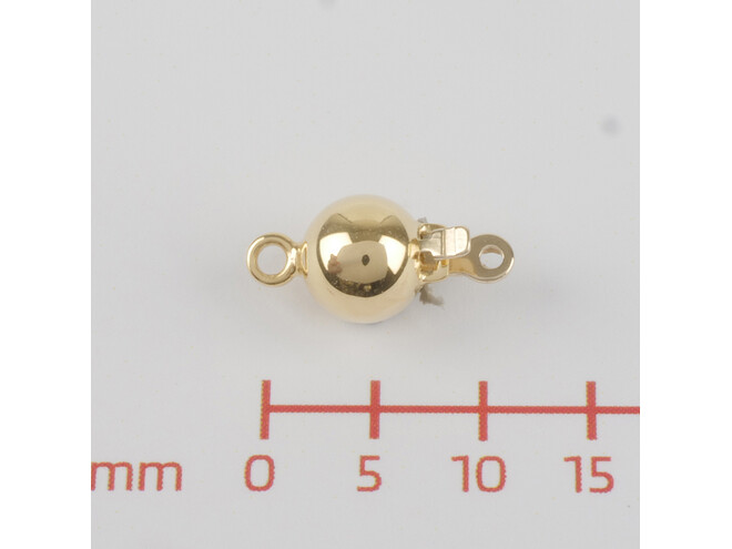 Fermoir boule jaune 9 carats