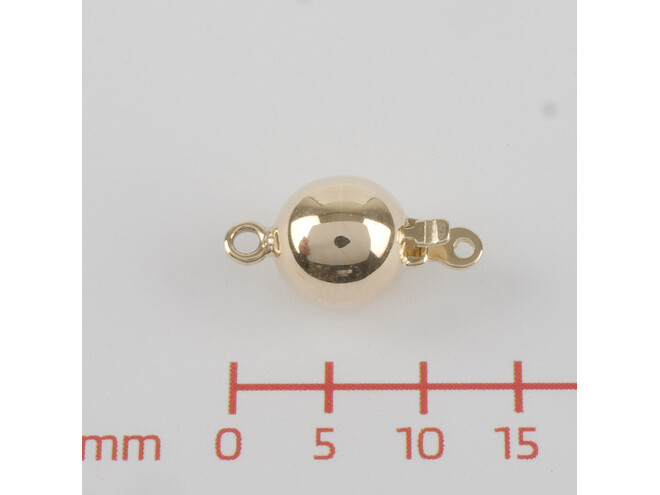 Fermoir boule jaune 9 carats