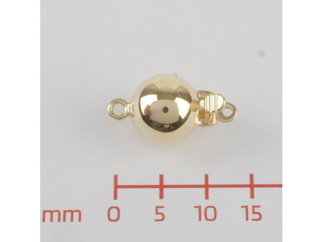 Fermoir boule jaune 9 carats
