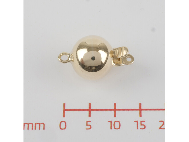 Fermoir boule jaune 9 carats