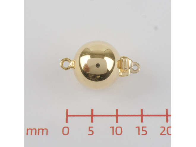 Fermoir boule jaune 9 carats