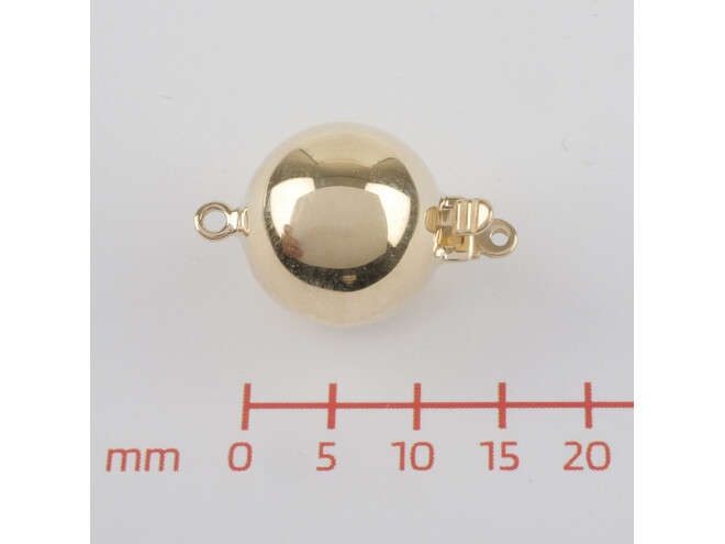 Fermoir boule jaune 9 carats
