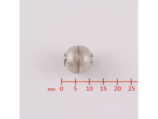 Fermoir boule argent mat 10.0 mm