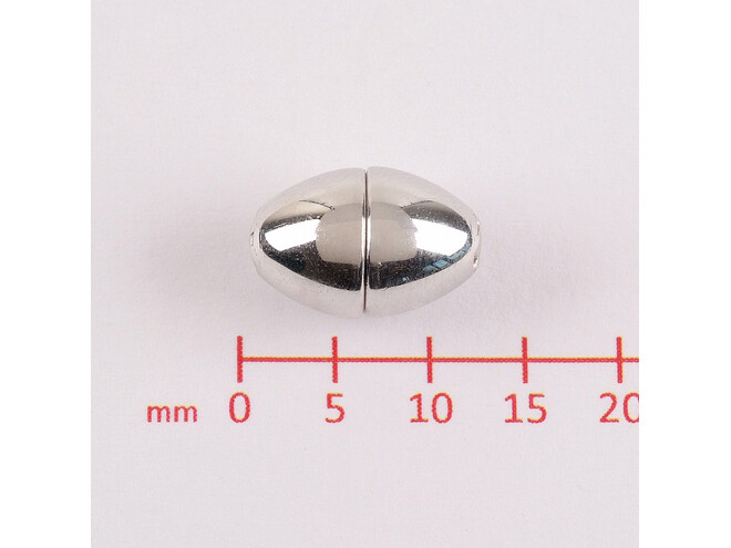 Fermoir olive argent mat 8.0 mm