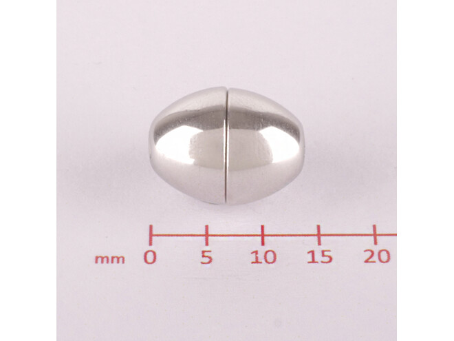 Fermoir olive argent mat 10.0 mm