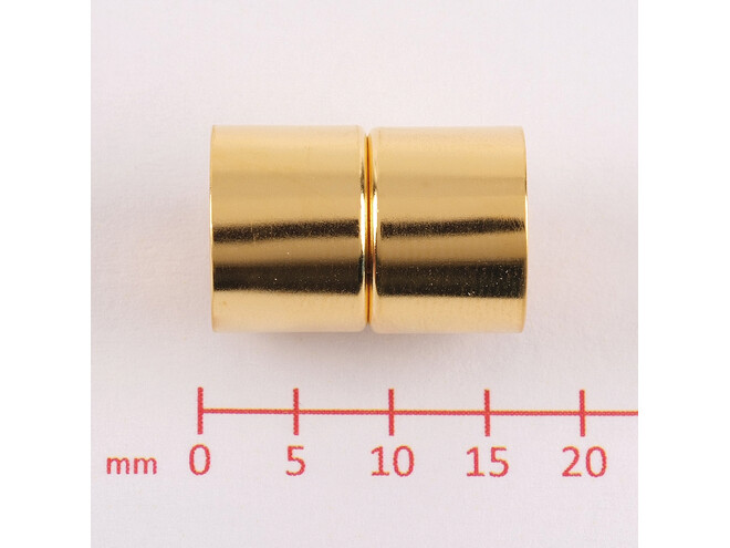 Fermoir magnétique cylindre argent doré 11.0 mm