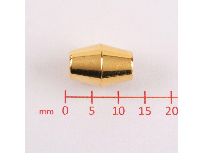 Fermoir magnétique cône argent doré 8.0 mm