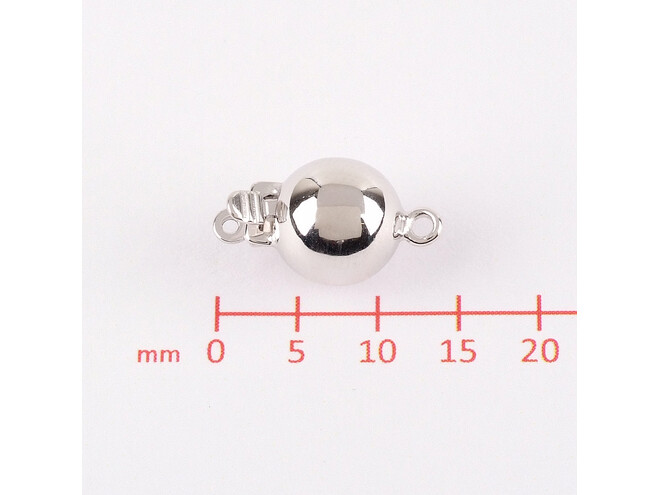 Fermoir boule argent 8.0 mm