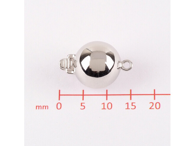Fermoir boule argent 10.0 mm