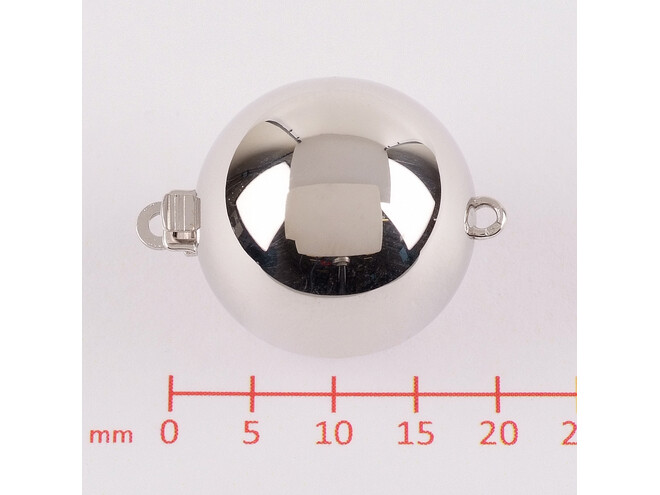 Fermoir boule argent 17.0 mm