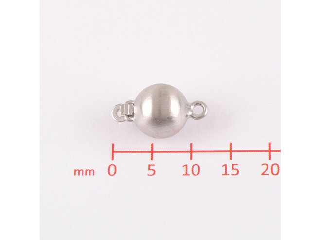 Fermoir boule argent mat 7.0 mm