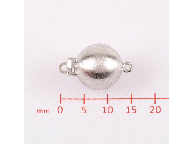 Fermoir boule argent mat 10.0 mm