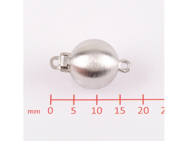 Fermoir boule argent mat 11.0 mm