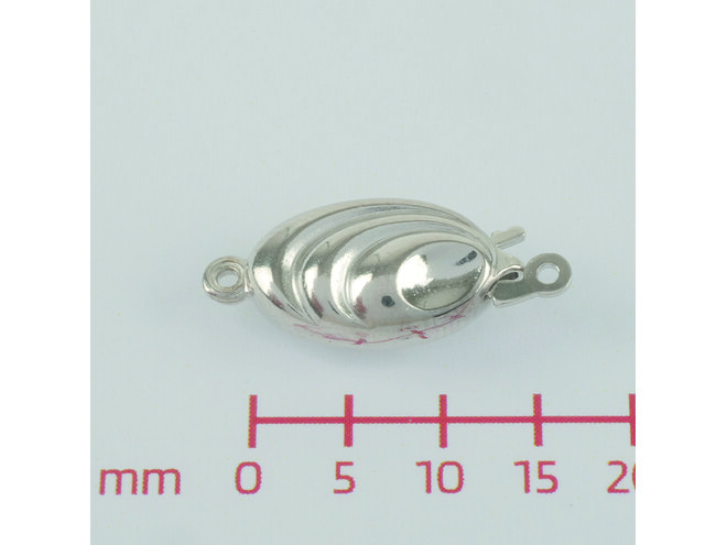 FERMOIR OVAL ARGENT REVERSIBLE