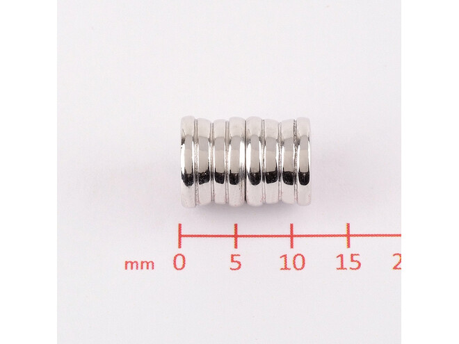 FERMOIR MAGNETIQUE ARGENT TONNEAU 8,0 MM