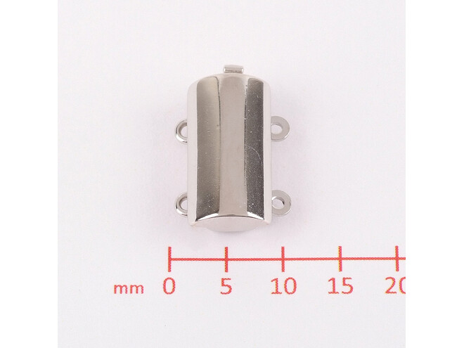 Fermoir de bracelet boule 2 rangs en argent