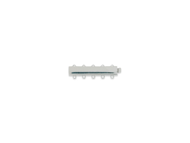 Fermoir de bracelet boule 5 rangs en argent