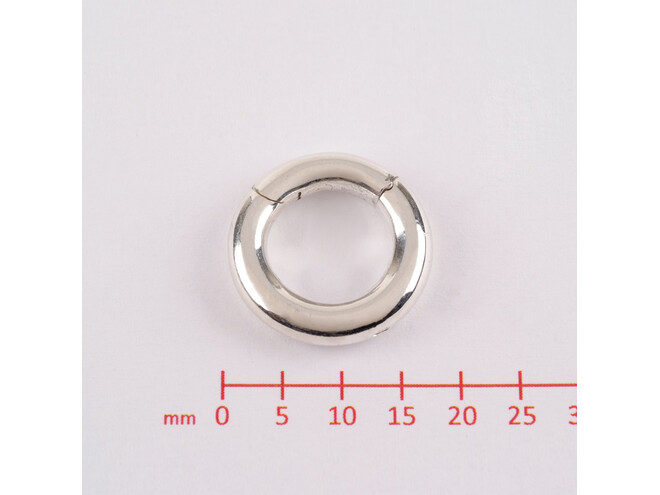 Clip pour perle rond massif argent
