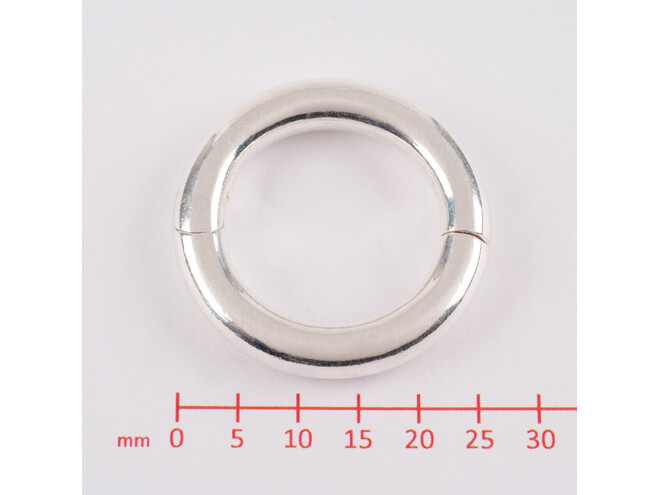 Clip pour perle rond massif argent