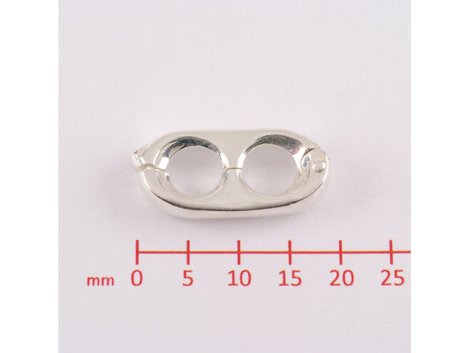 Parelclip bril groot zilver