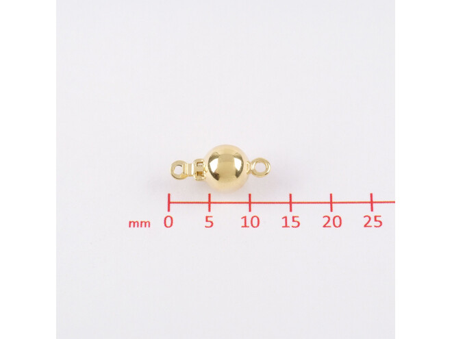 Fermoir boule argent doré 6.0 mm
