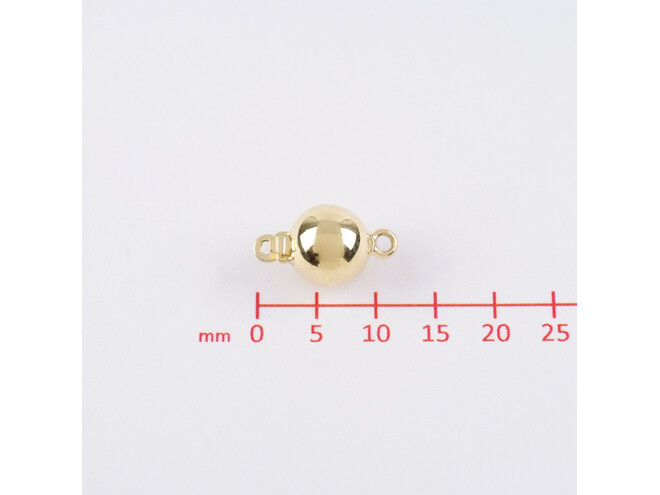 Fermoir boule argent doré 7.0 mm