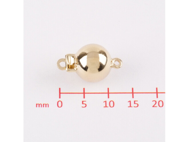 Fermoir boule argent doré 8.0 mm