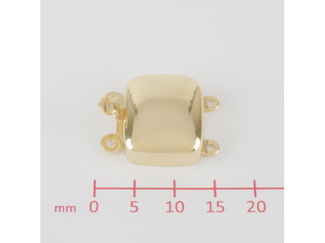 Fermoir de bracelet 2 rangs argent-doré