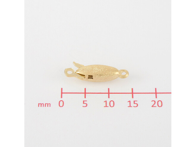 Fermoir olive 1 rang argent-doré mat