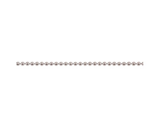 Chaine billes or blanc 14 carats 1.5 mm