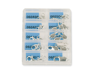 Assortiment de 23 mousquetons argent