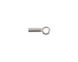Embout rond argent pour cable 0.9 mm
