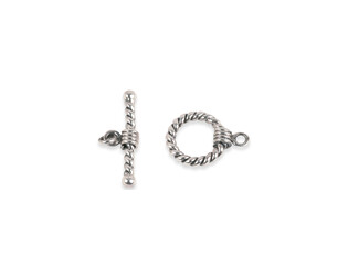 Barrette torsadée avec huit en argent