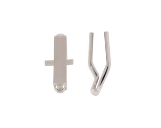 Mécanisme de bouton de manchette léger complet argent