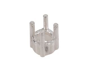Chaton droit 4 griffes argent 4.2 mm