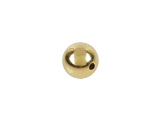 Perle percée argent doré rose 6.0 mm