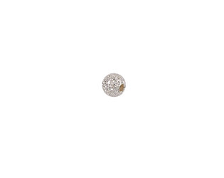 Perle argent diamantée percée 3.0 mm
