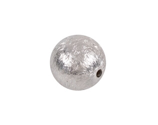 Perle argent aspect givré percée 10.0 mm