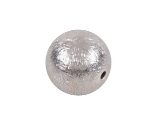 Perle argent aspect givré percée 12.0 mm