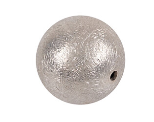 Perle argent aspect givré percée 16.0 mm