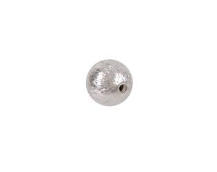 Perle argent aspect givré percée 6.0 mm