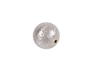 Perle argent aspect givré percée 8.0 mm