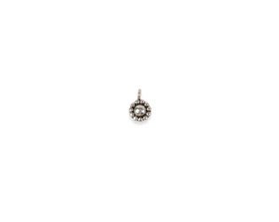 Pendentif rond argent oxydé 6.9 mm